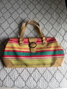 New in Packaging Bath & Body Works Y2K 2000s Striped Travel Day Bag Luggage Carr